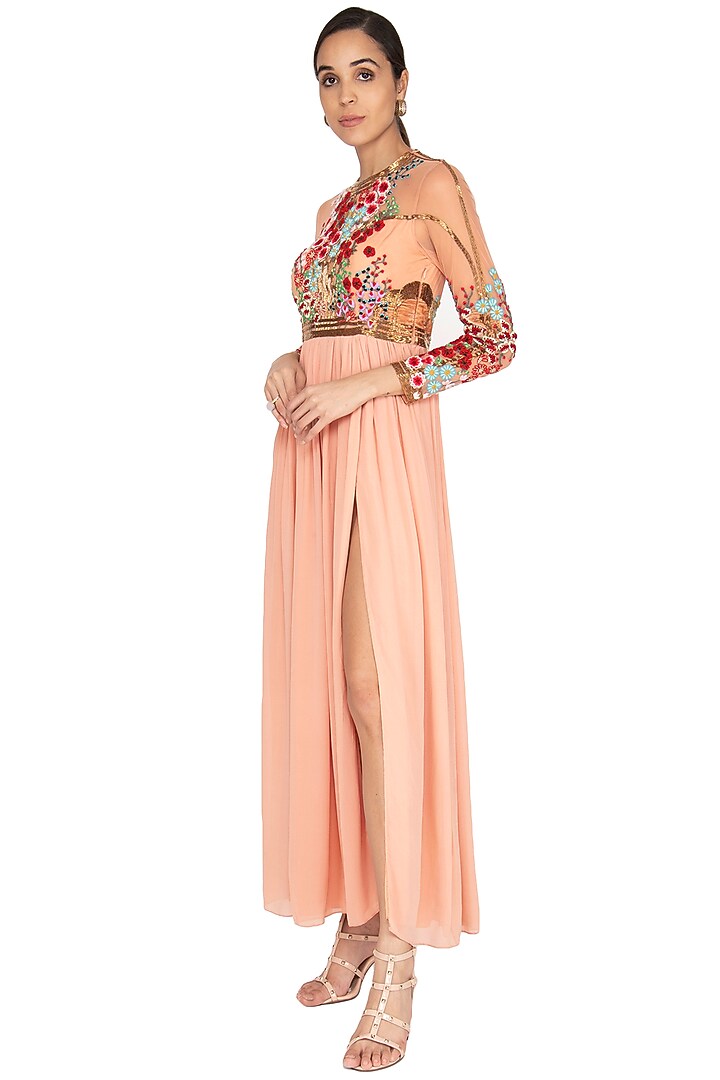 Powder Pink Embroidered Gown by Lavender at Pernia's Pop Up Shop
