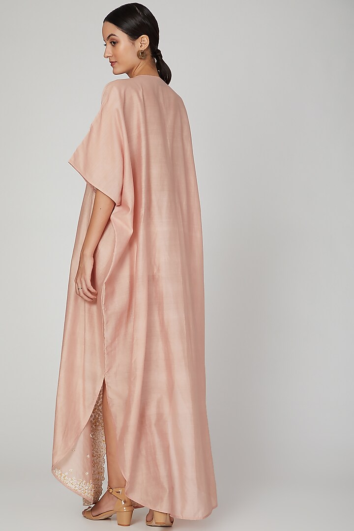 Blush Pink Embroidered Kaftan by Lavender at Pernia's Pop Up Shop