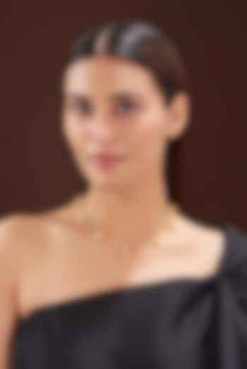 Gold Finish Pearls Necklace In Sterling Silver by Hunar at Pernia's Pop Up Shop