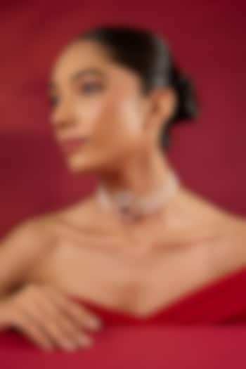 Gold Finish Kundan Polki & Multi-Colored Stone Choker Necklace by Hunar at Pernia's Pop Up Shop