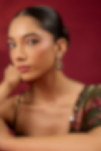 Gold Finish Kundan Polki & Emerald Stone Dangler Earrings by Hunar at Pernia's Pop Up Shop