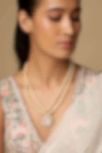 Gold Pearl Long Necklace by Hunar at Pernia's Pop Up Shop