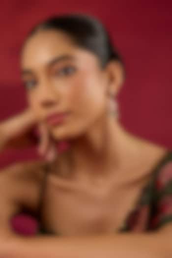 Gold Finish Kundan Polki & Emerald Stone Dangler Earrings by Hunar at Pernia's Pop Up Shop