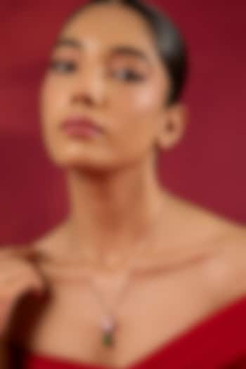 Gold Finish Kundan Polki & Emerald Stone Necklace by Hunar at Pernia's Pop Up Shop