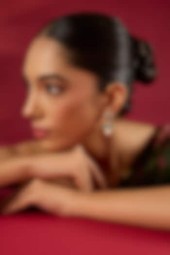 Gold Finish Kundan Polki & Emerald Stone Dangler Earrings by Hunar at Pernia's Pop Up Shop