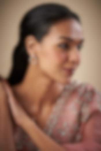 Gold Finish Kundan Polki Stud Earrings In Sterling Silver by Hunar at Pernia's Pop Up Shop