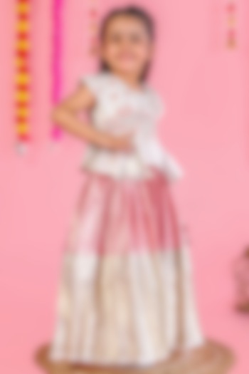 Pink Tissue Pleated Skirt Set For Girls by Hooray at Pernia's Pop Up Shop