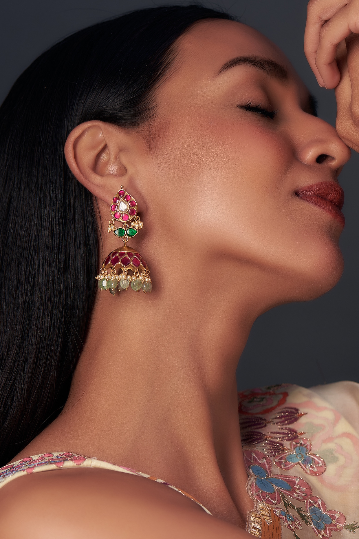 Ad Ruby Bell type Jhumkas