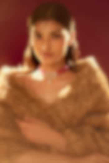 Gold Finish Kundan Polki & Ruby Stone Choker Necklace by Hunar at Pernia's Pop Up Shop