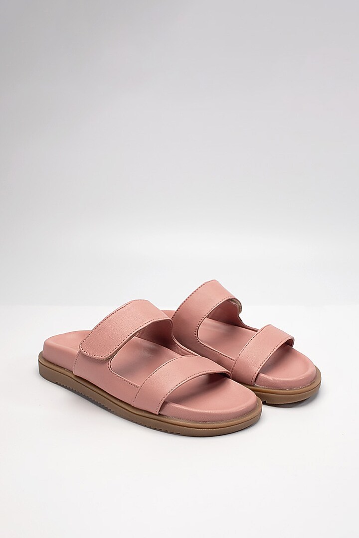 Pink Cow Leather & Sheep Leather Flats by HEEL YOUR SOLE at Pernia's Pop Up Shop
