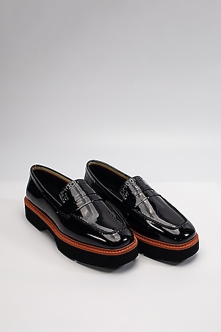 Black Genuine Leather Loafers by HEEL YOUR SOLE