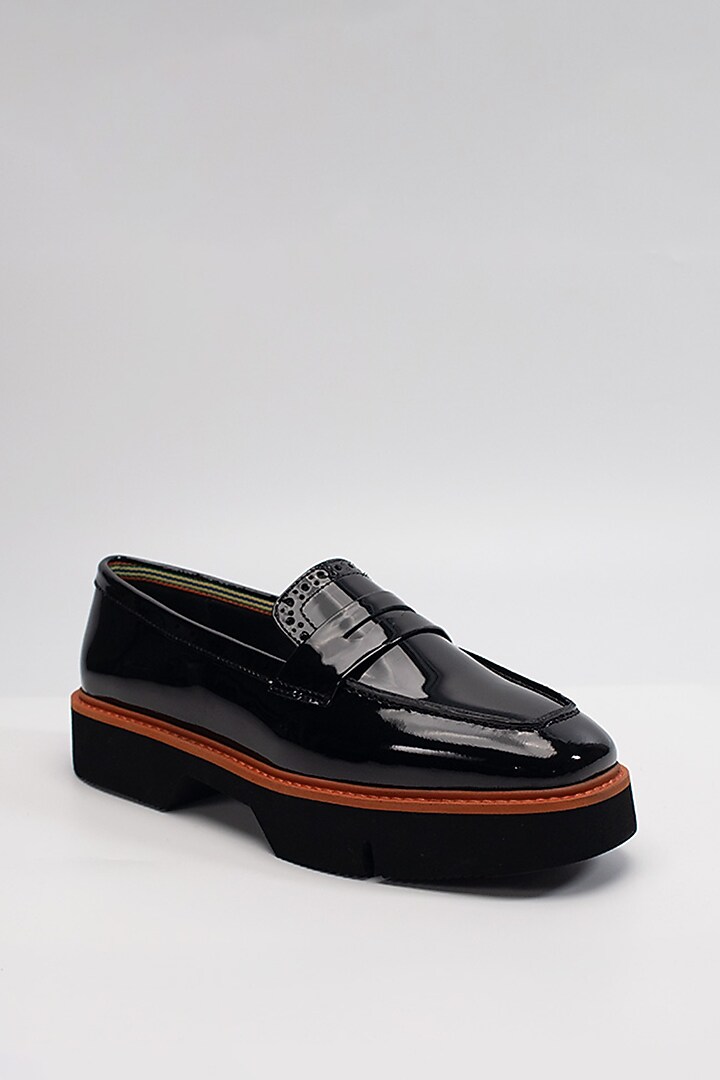 Black Genuine Leather Loafers by HEEL YOUR SOLE at Pernia's Pop Up Shop