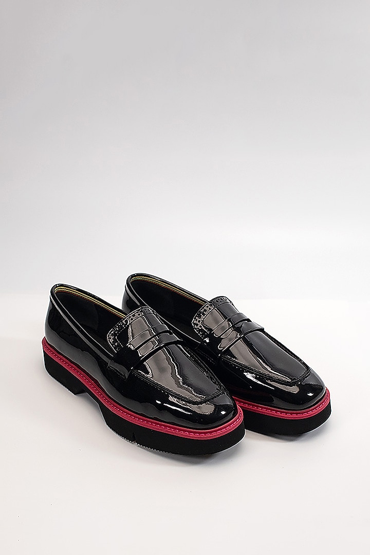 Black Genuine Leather Loafers by HEEL YOUR SOLE