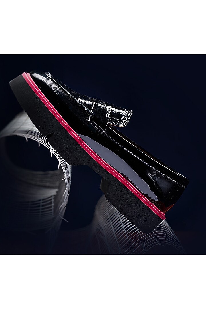 Black Genuine Leather Loafers by HEEL YOUR SOLE at Pernia's Pop Up Shop