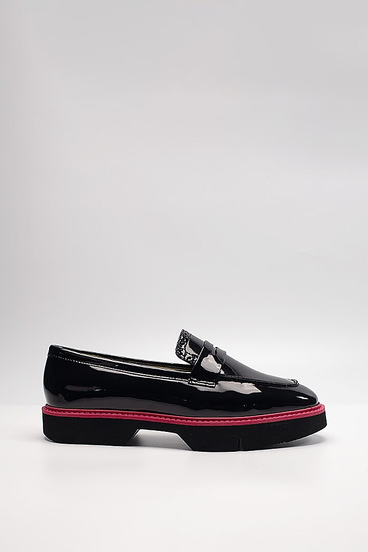 Black Genuine Leather Loafers by HEEL YOUR SOLE at Pernia's Pop Up Shop