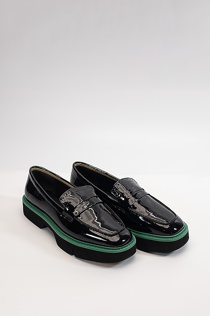 Black Genuine Leather Loafers by HEEL YOUR SOLE