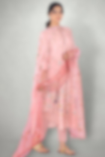 Blush Pink Embroidered Kurta Set by I Am Design