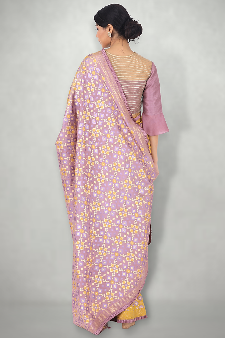 Mauve Silk Embroidered Blouse by I Am Design at Pernia's Pop Up Shop