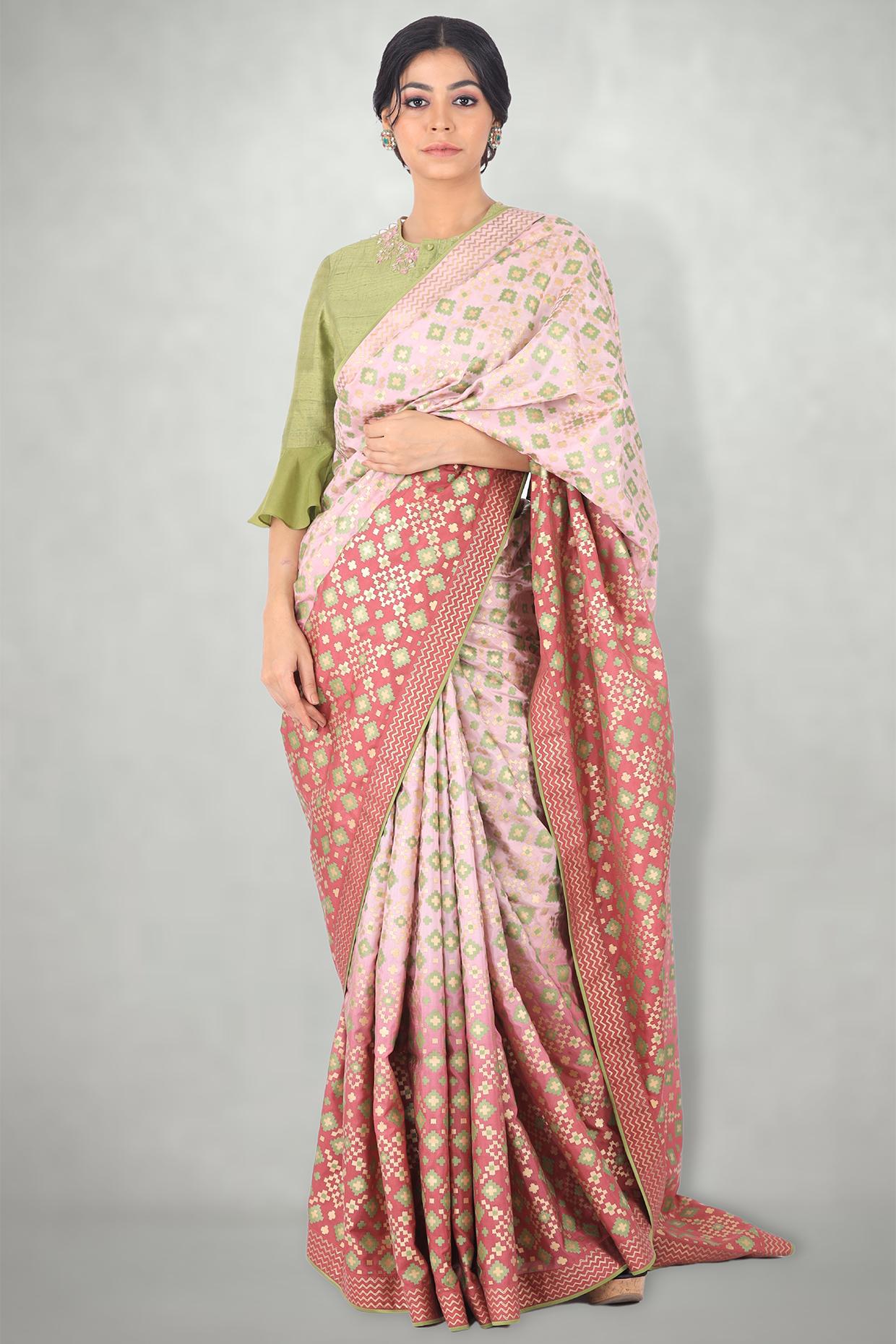 Buy Vipul Kohinoor Silk Red Ikat Print Saree Online at desertcartEGYPT