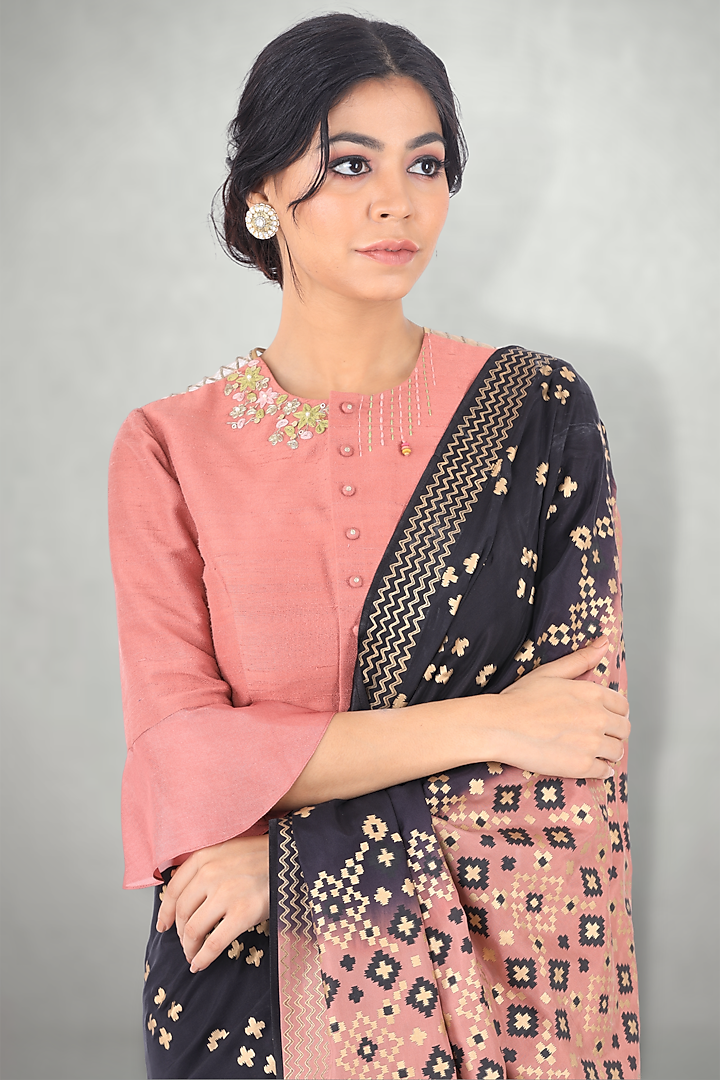 Onion Pink Embroidered Blouse by I Am Design at Pernia's Pop Up Shop