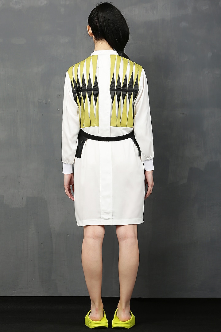 White Rayon Twill Mini Summer Dress by I AM TROUBLE BY KC at Pernia's Pop Up Shop