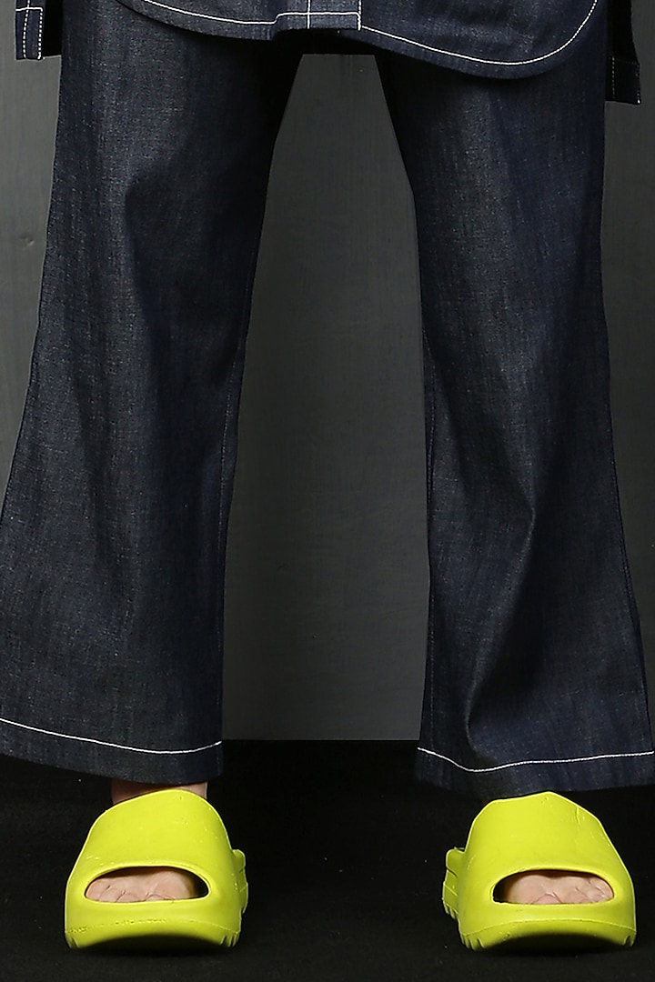 Dark Blue Denim Chambre Co-Ord Set by I AM TROUBLE BY KC at Pernia's Pop Up Shop