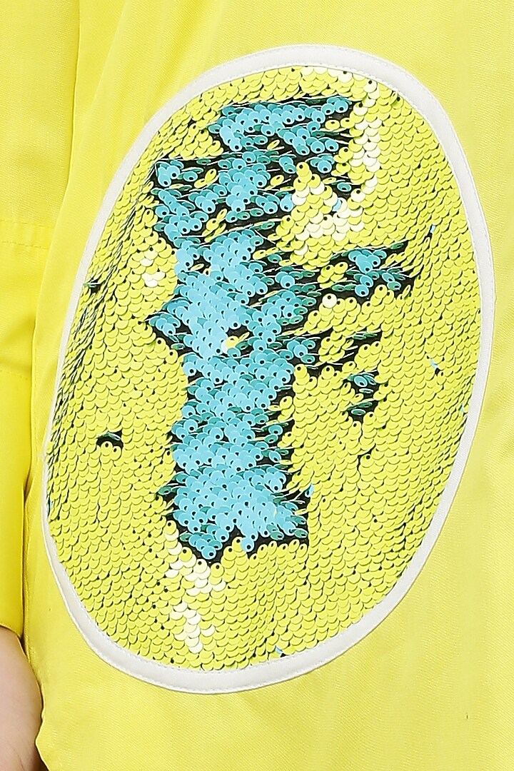 Yellow Embroidered Co-Ord Set by I AM TROUBLE BY KC at Pernia's Pop Up Shop