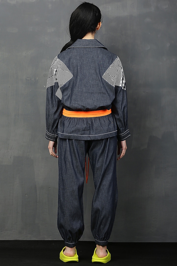 Dark Blue Denim Chambre Co-Ord Set by I AM TROUBLE BY KC at Pernia's Pop Up Shop