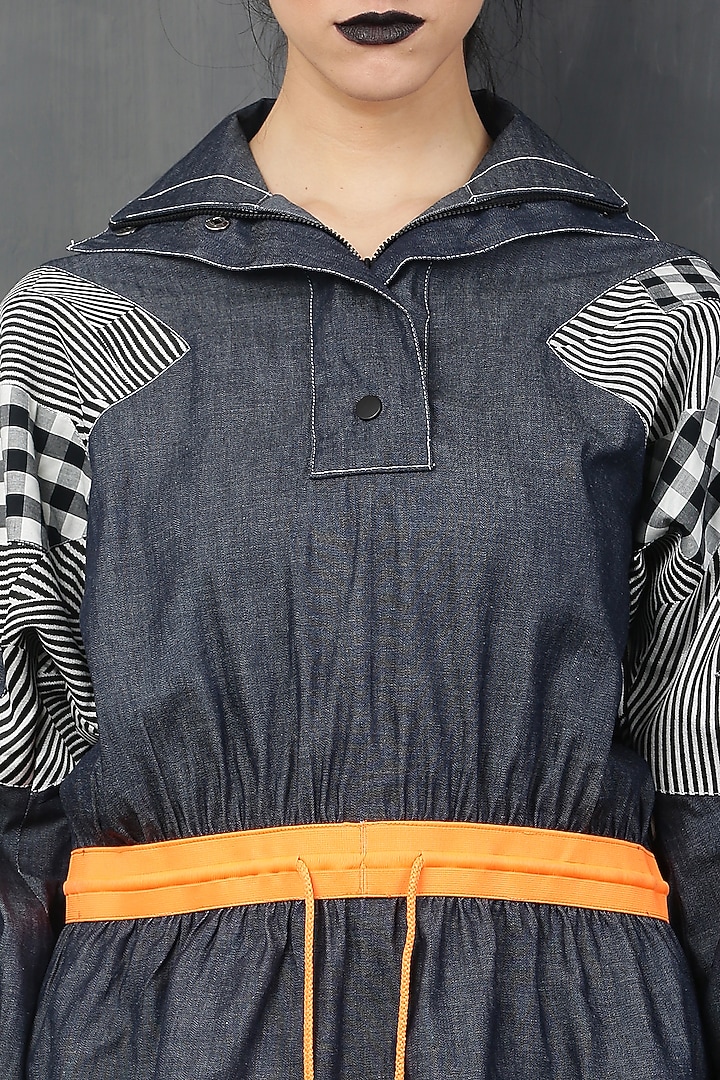 Dark Blue Denim Chambre Co-Ord Set by I AM TROUBLE BY KC at Pernia's Pop Up Shop