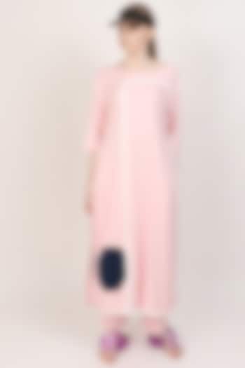 Pink Patch Work Kurta With Pants by I AM TROUBLE BY KC at Pernia's Pop Up Shop