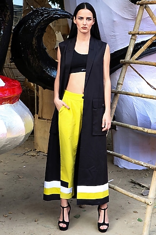 Black Jacket With Yellow Pants by I AM TROUBLE BY KC