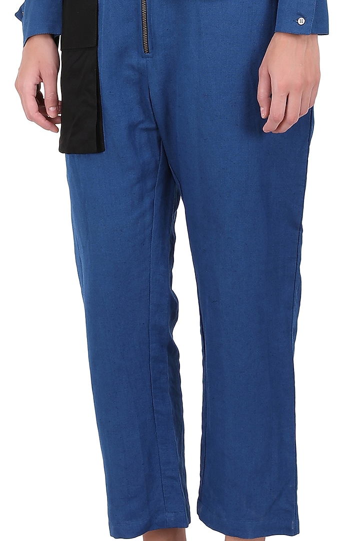 Blue & Black Jumpsuit by I Am Trouble By KC at Pernia's Pop Up Shop