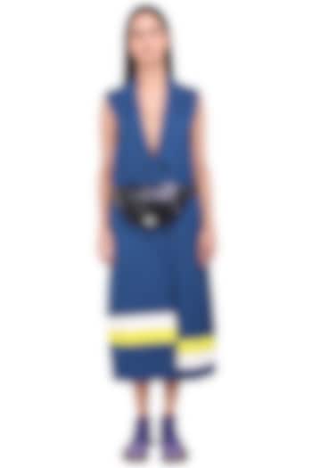 Blue Linen Jacket Summer Dress by I Am Trouble By KC at Pernia's Pop Up Shop