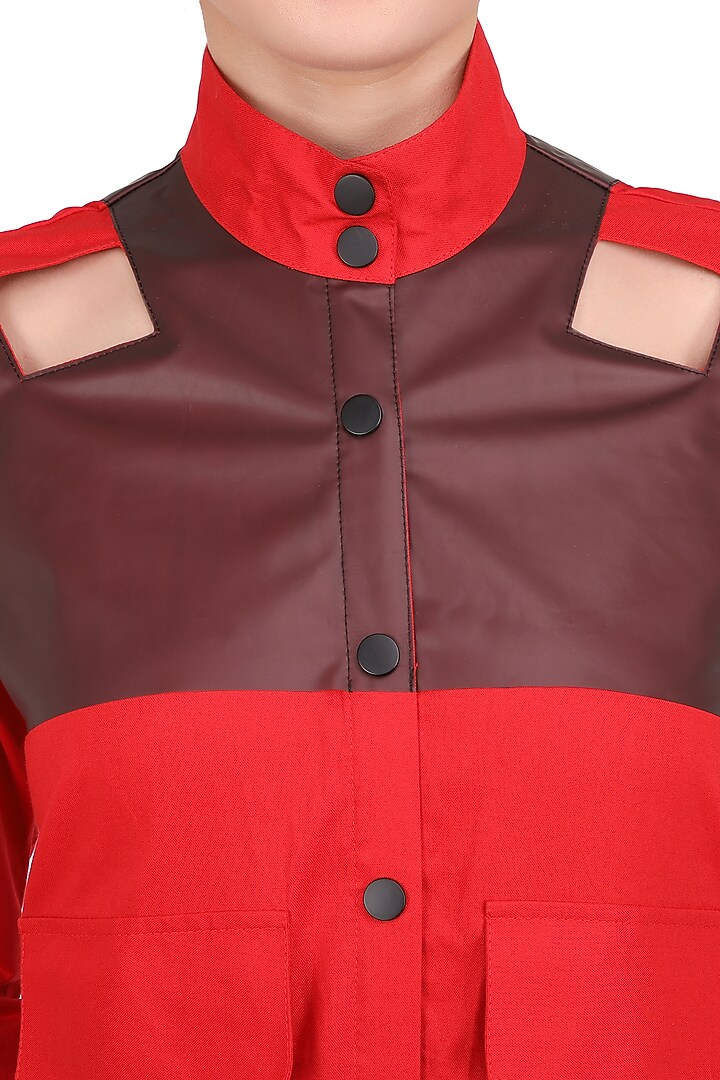 Scarlet Red & Black Jumpsuit by I Am Trouble By KC at Pernia's Pop Up Shop
