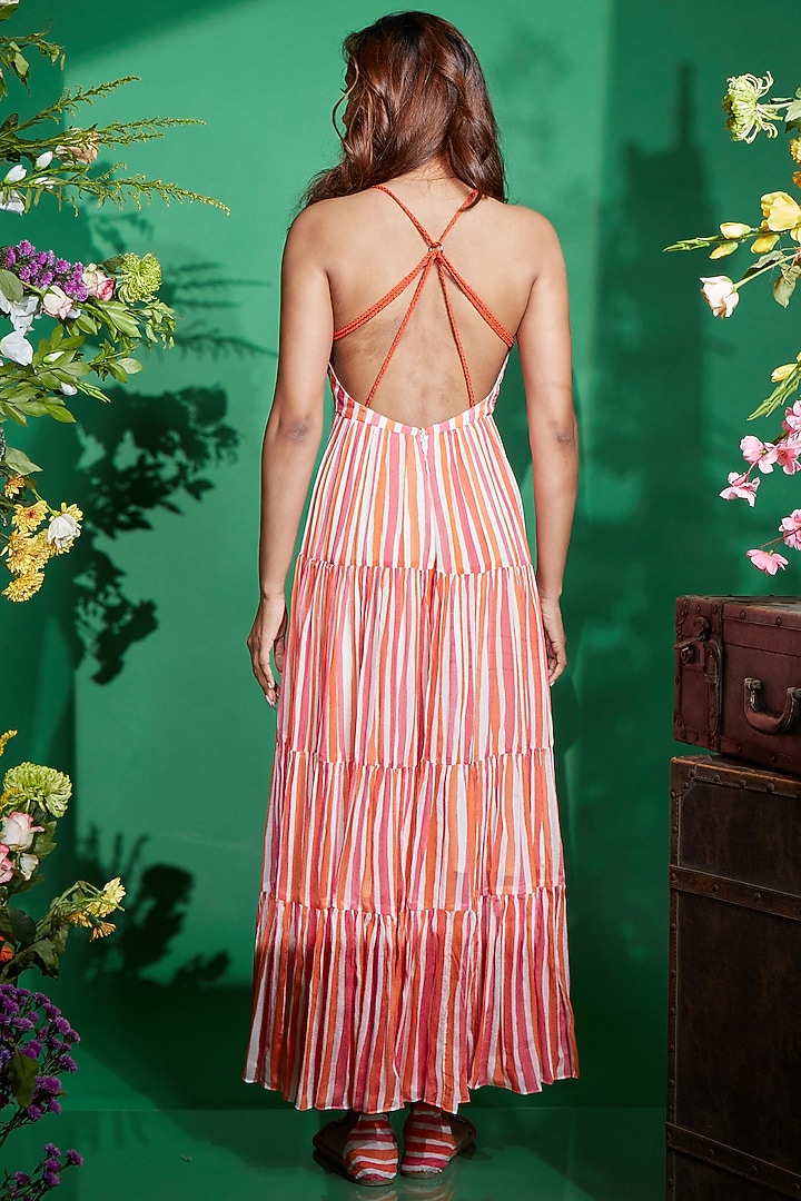 Multi-Colored Chiffon Striped Vacation Dress by I am on vacation at Pernia's Pop Up Shop