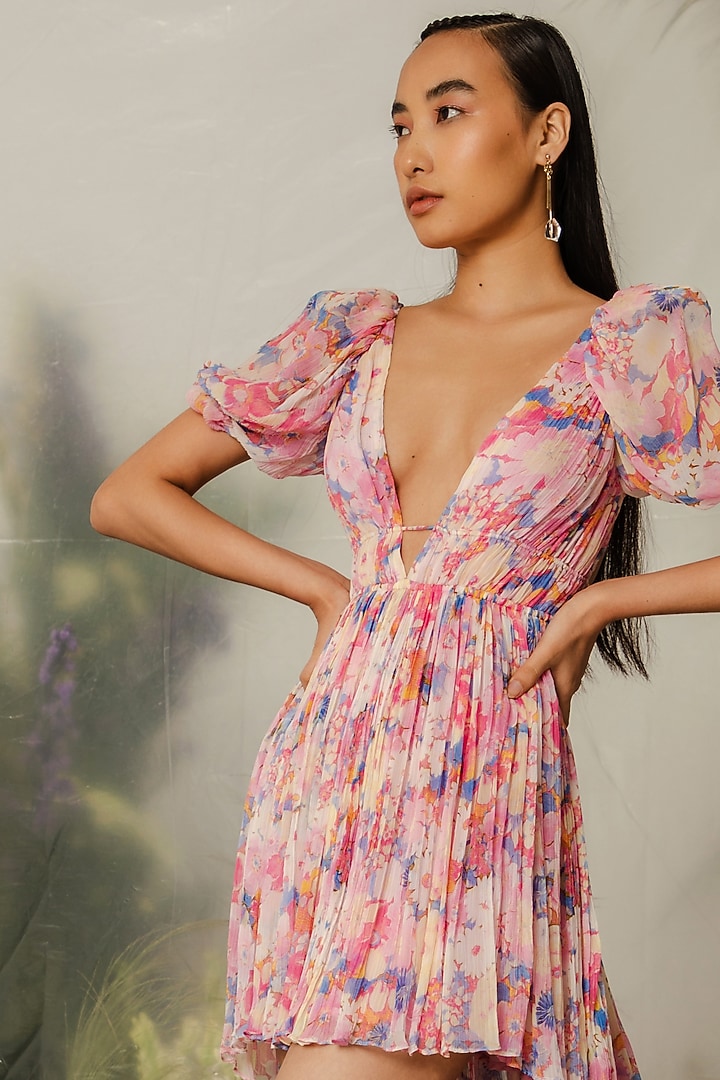 Multi-Colored Viscose Printed Trail Vacation Dress by THE IASO at Pernia's Pop Up Shop