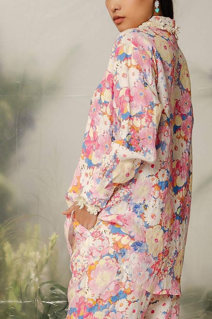 Multi-Colored Linen Shirt by THE IASO at Pernia's Pop Up Shop