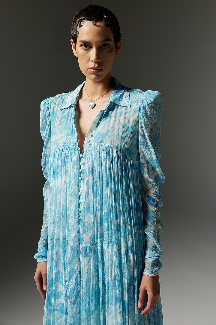 aqua printed chiffon maxi dress Aqua Women's Printed Chiffon Maxi Dress - Green - Size 10