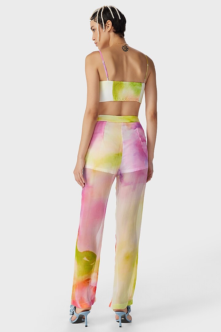 Multi-Colored Crinkle Chiffon Printed Bandeau by THE IASO at Pernia's Pop Up Shop