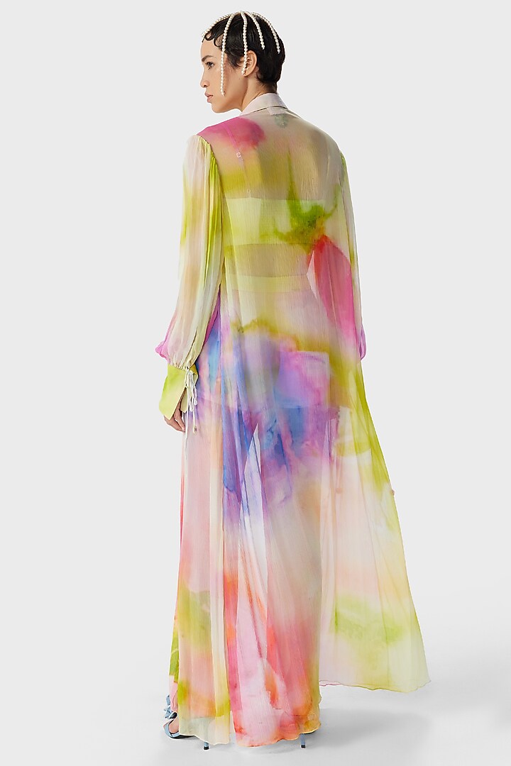Multi-Colored Crinkle Chiffon Printed Bandeau by THE IASO at Pernia's Pop Up Shop