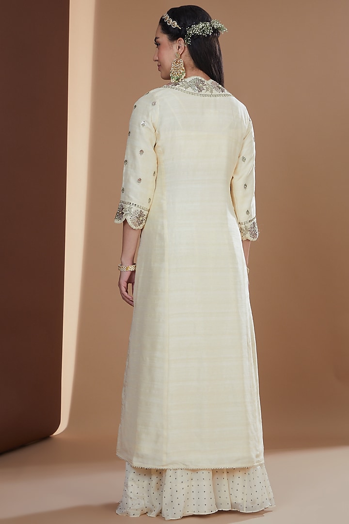 Ivory Chinon Chiffon Printed Wedding Sharara Set by Ivory by dipika at Pernia's Pop Up Shop