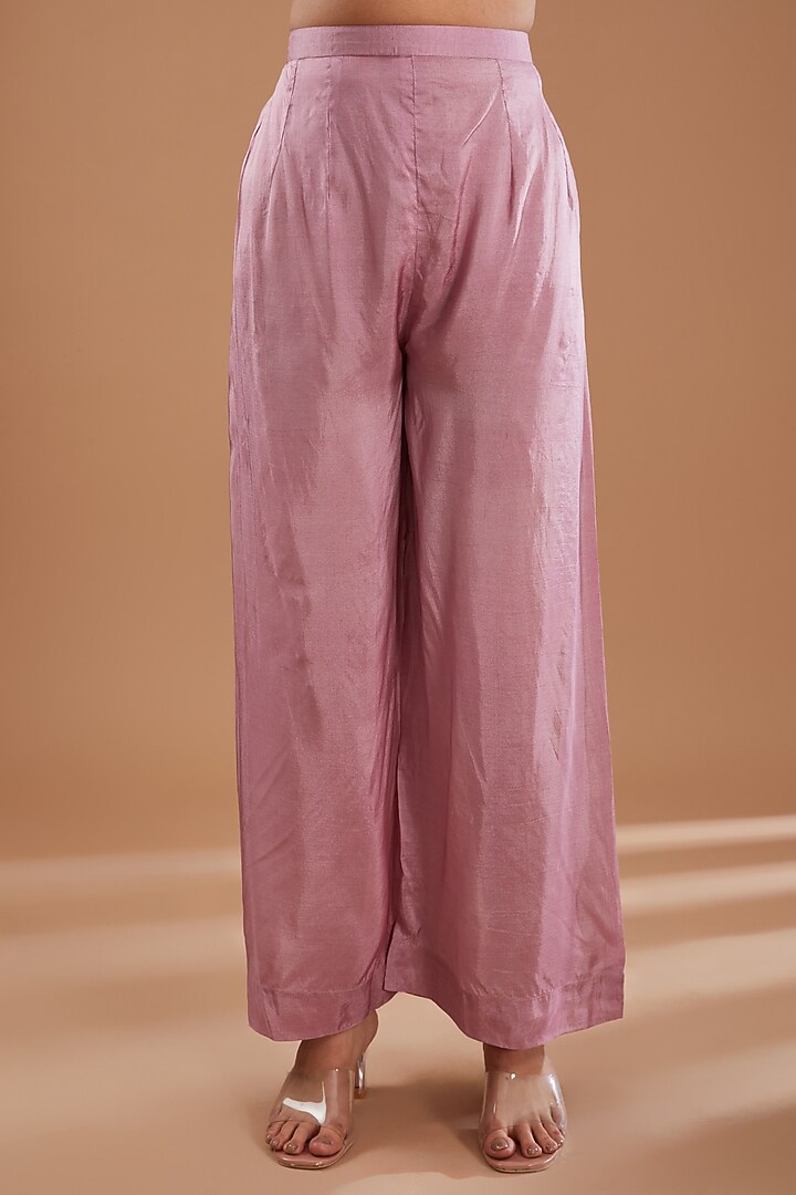 Lilac Georgette Sequins Embroidered Kurta Set by Ivory by dipika at Pernia's Pop Up Shop