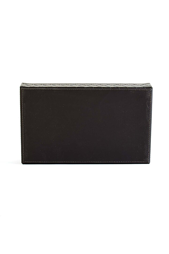 Grey Leatherette & Wood Towel Tray by ICHKAN at Pernia's Pop Up Shop