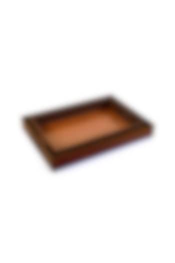 Brown Leatherette Tray by ICHKAN