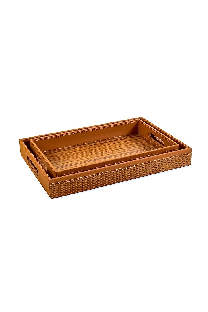 Tan Leatherette Tray by ICHKAN
