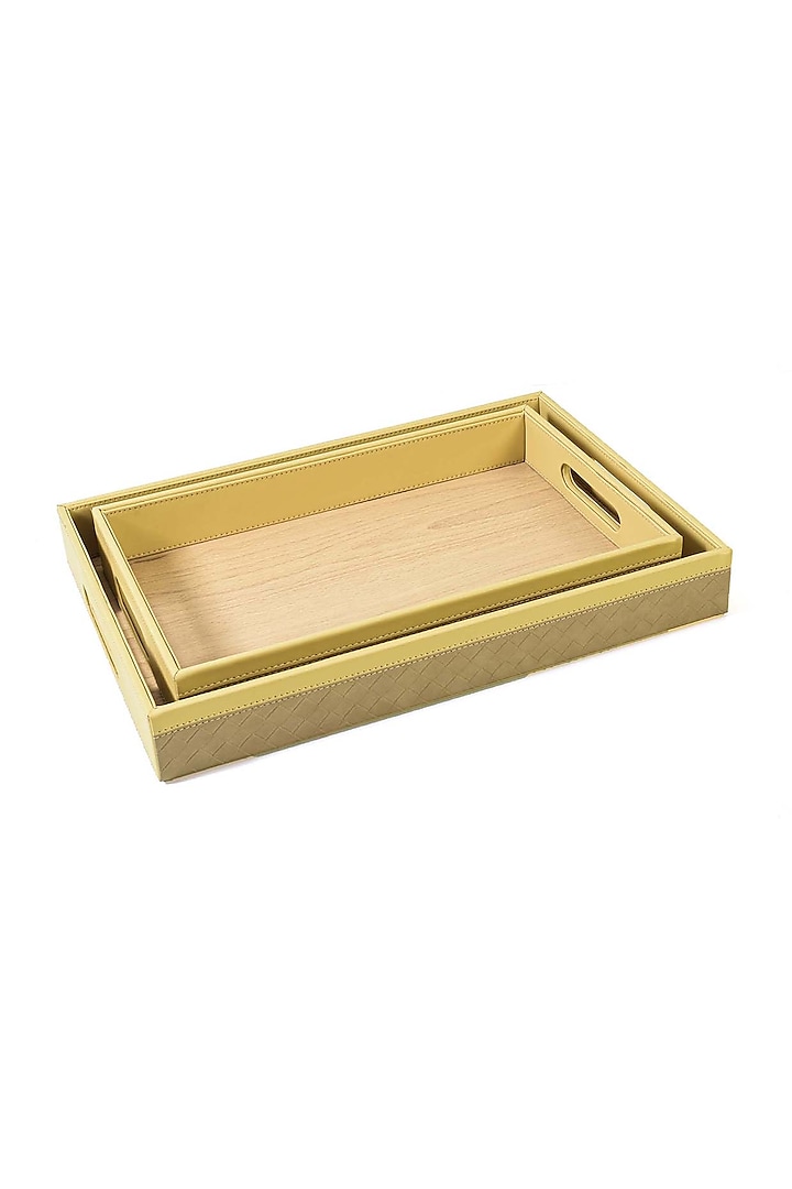 Ivory Leatherette Tray by ICHKAN