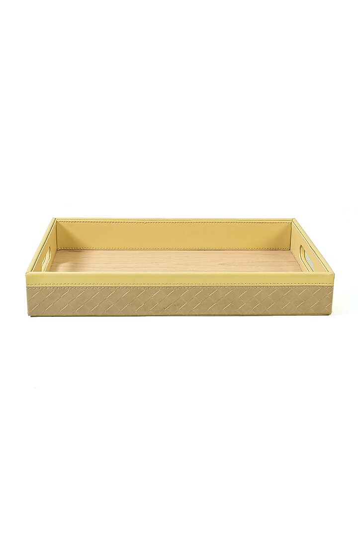 Ivory Leatherette Tray by ICHKAN at Pernia's Pop Up Shop
