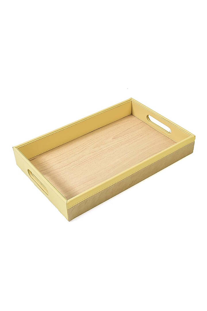 Ivory Leatherette Tray by ICHKAN at Pernia's Pop Up Shop