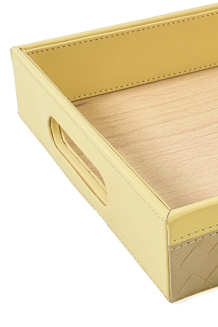 Ivory Leatherette Tray by ICHKAN at Pernia's Pop Up Shop