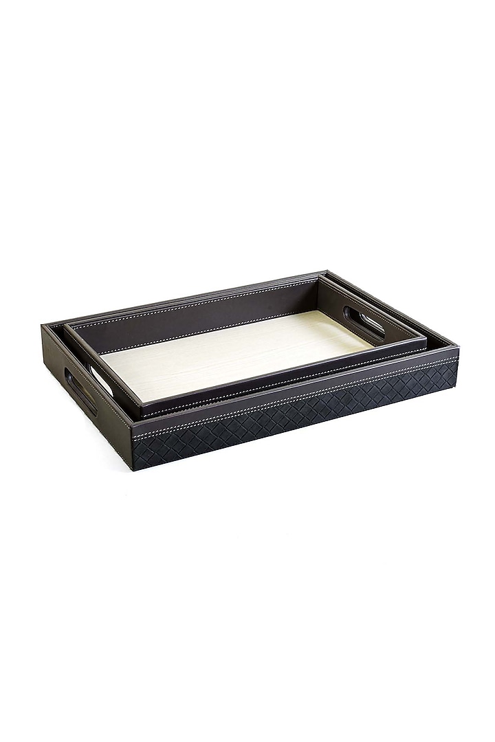 Grey Leatherette Tray by ICHKAN